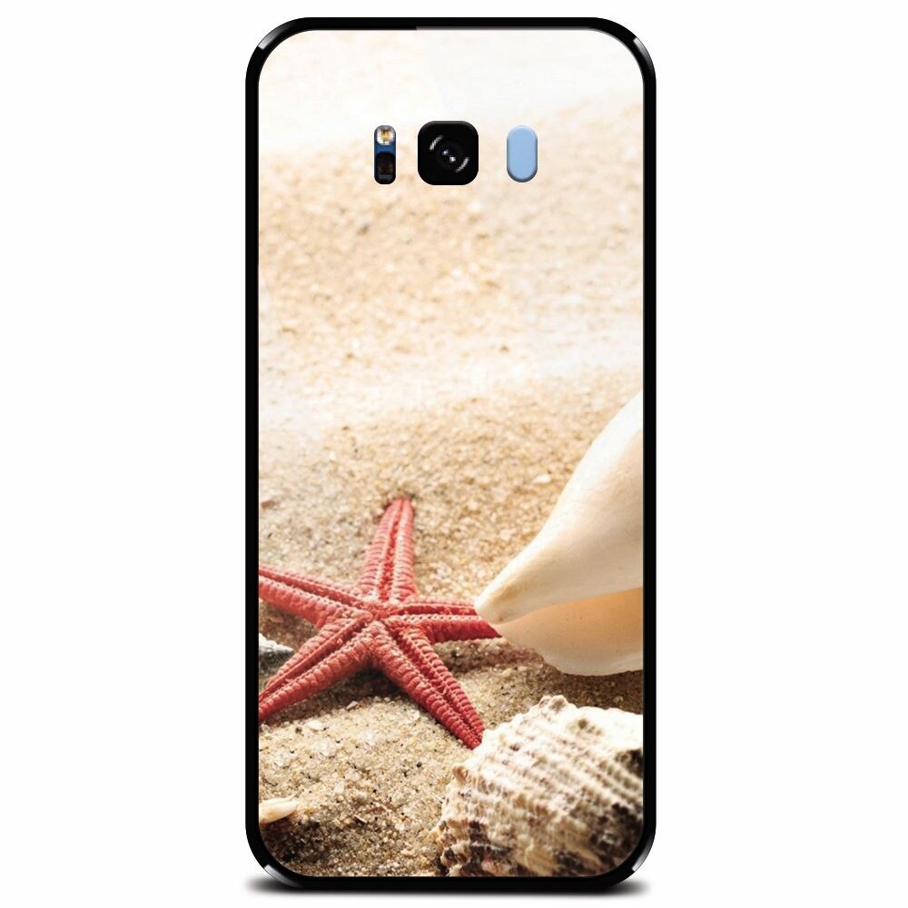 Husa din sticla securizata pentru Samsung Galaxy S8 Plus, Beach Shells And Starfish