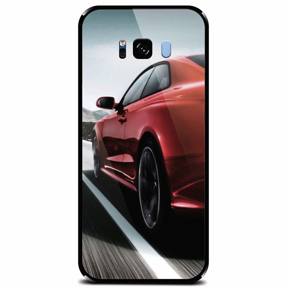 Husa din sticla securizata pentru Samsung Galaxy S8 Plus, Car On Road