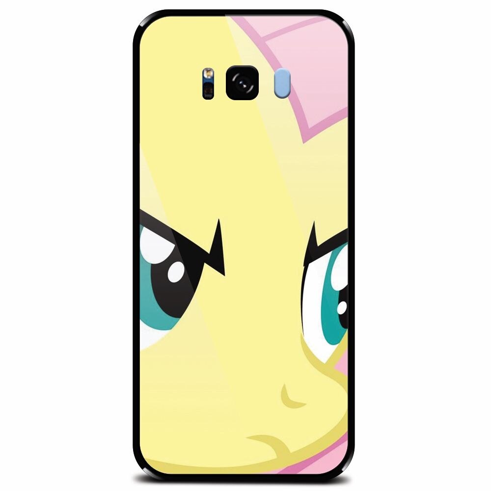 Husa din sticla securizata pentru Samsung Galaxy S8 Plus, Close Up Fluttershy My Little Pony Friendship Is Magic