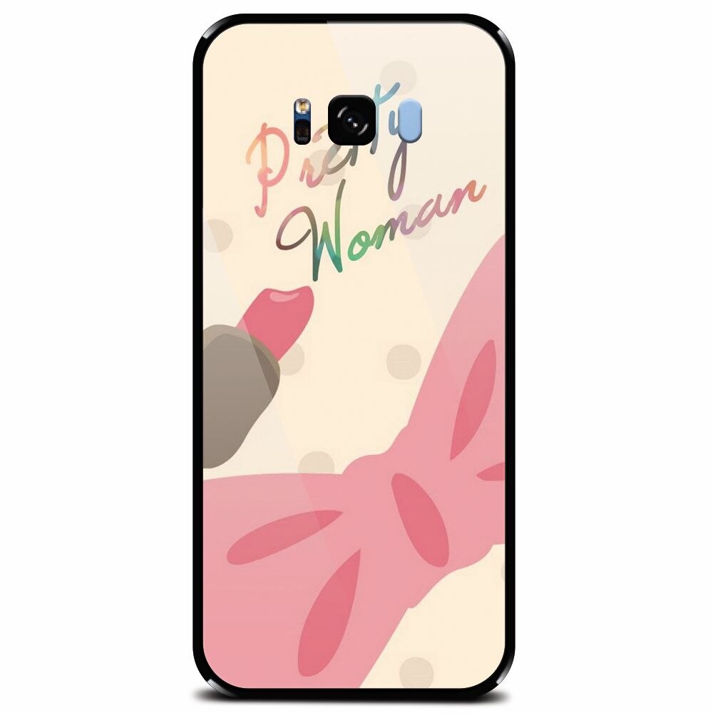 Husa din sticla securizata pentru Samsung Galaxy S8 Plus, Cute Girly