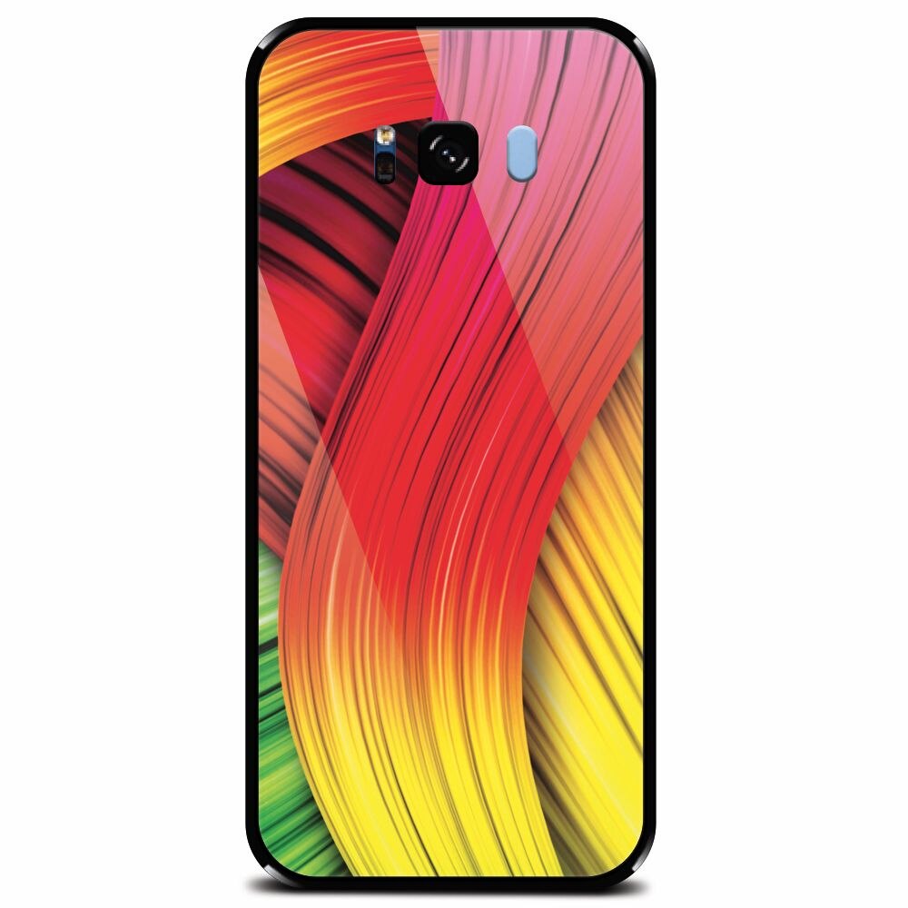 Husa din sticla securizata pentru Samsung Galaxy S8 Plus, Colorful Abstract