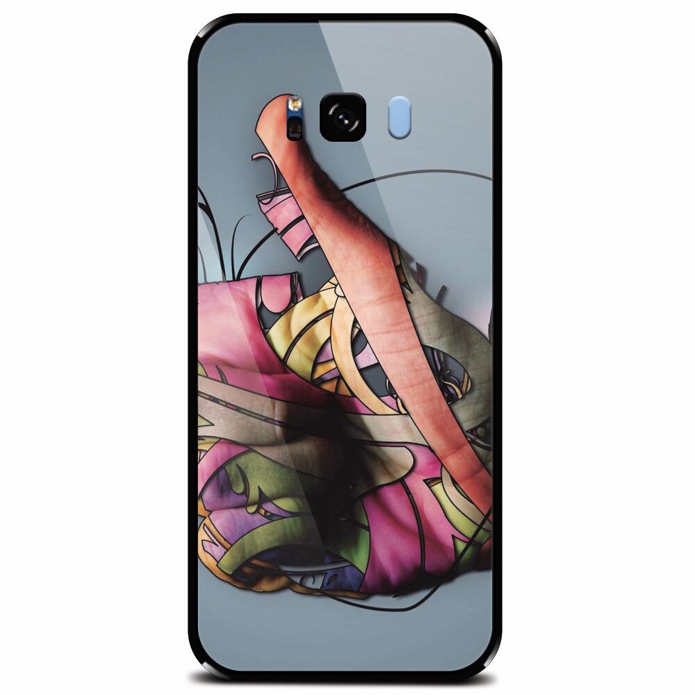 Husa din sticla securizata pentru Samsung Galaxy S8 Plus, Beautiful Hand Art