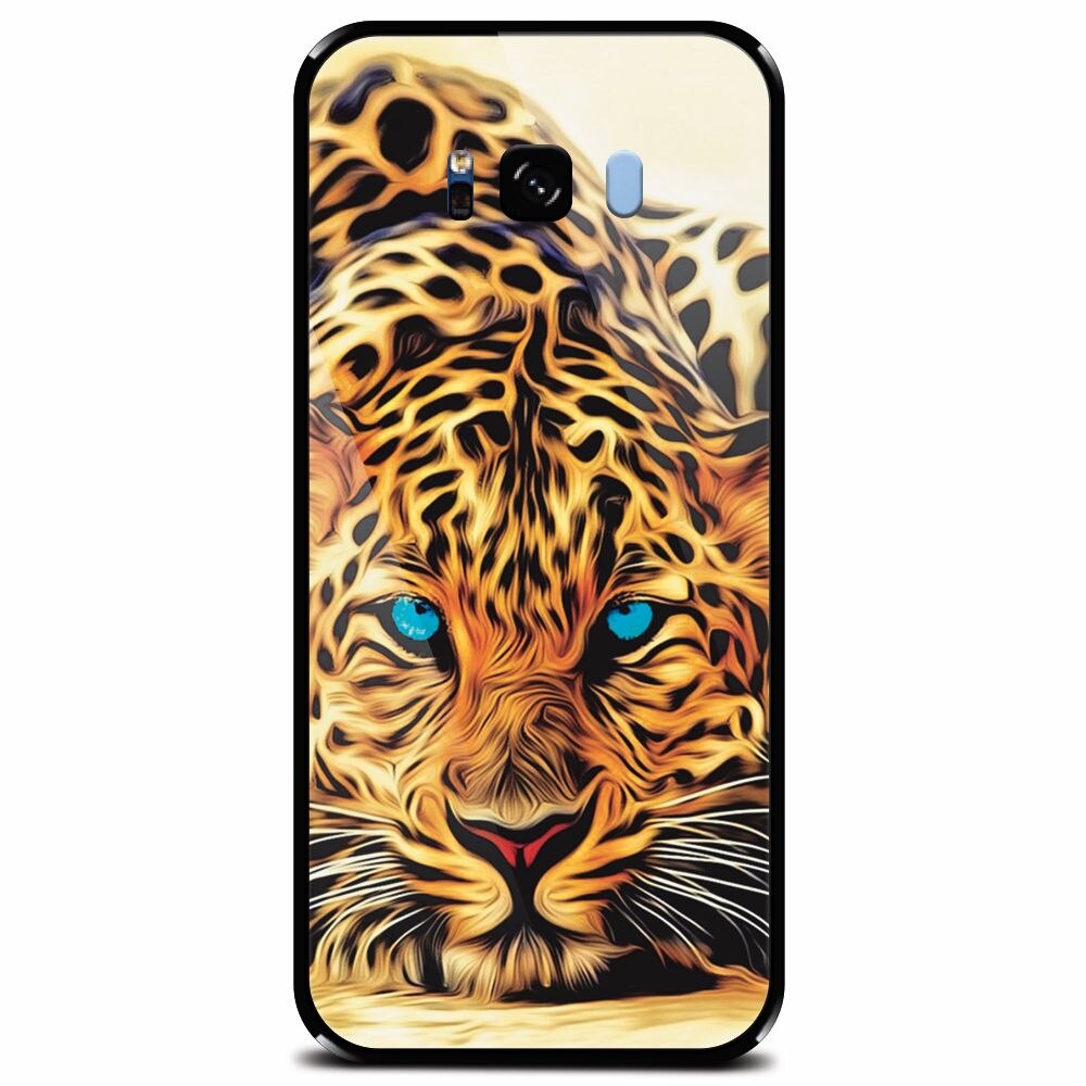 Husa din sticla securizata pentru Samsung Galaxy S8 Plus, Animal Tiger