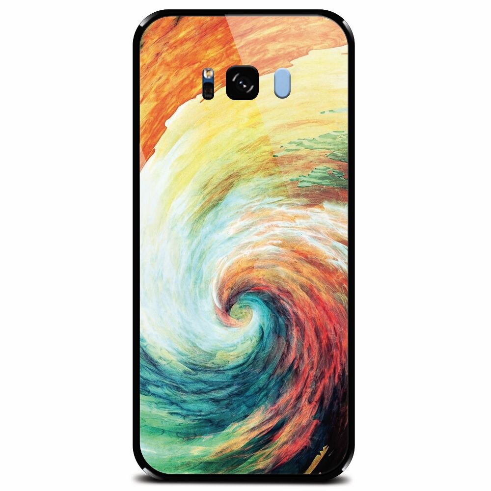 Husa din sticla securizata pentru Samsung Galaxy S8 Plus, Big Wave Painting