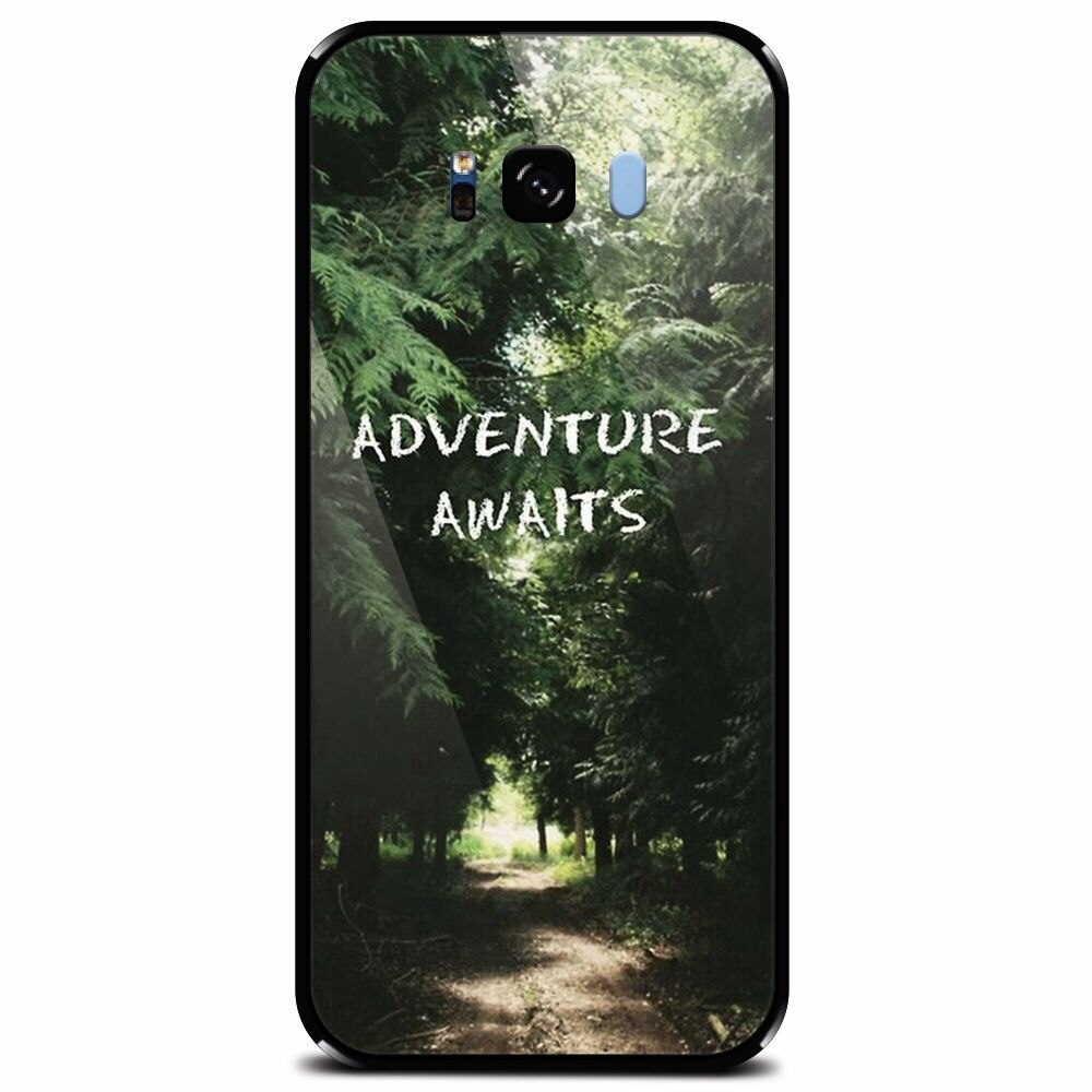 Husa din sticla securizata pentru Samsung Galaxy S8 Plus, Adventure Awaits Forest