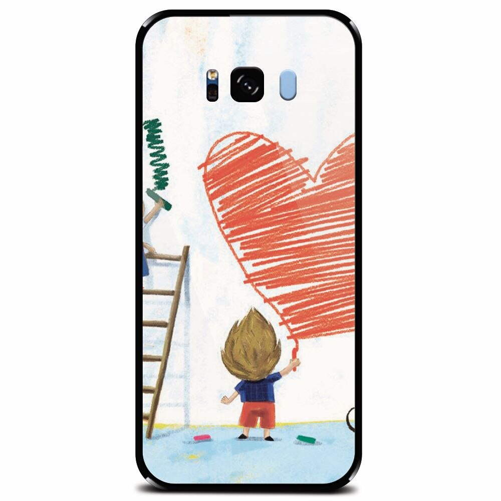 Husa din sticla securizata pentru Samsung Galaxy S8 Plus, I Love You Creatures