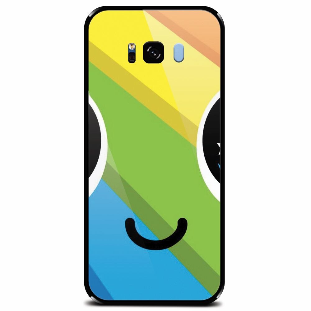 Husa din sticla securizata pentru Samsung Galaxy S8 Plus, Happy Face