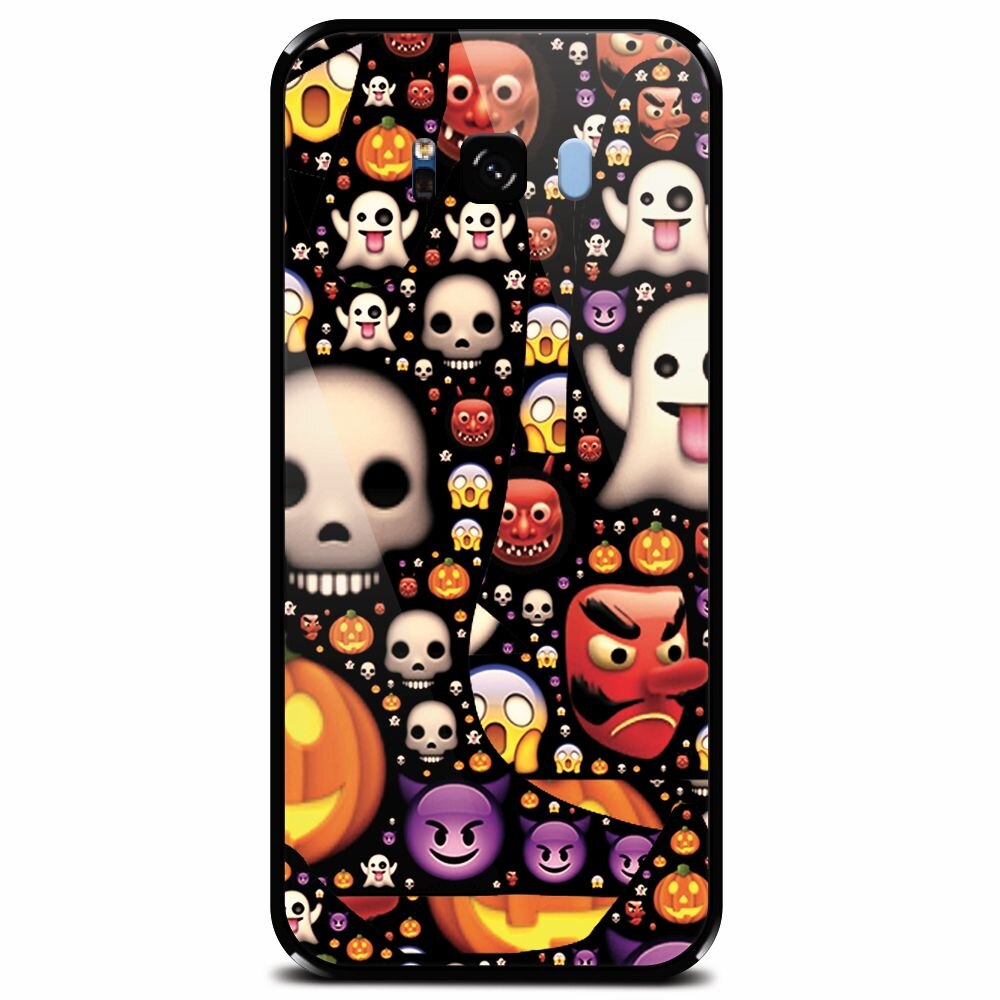 Husa din sticla securizata pentru Samsung Galaxy S8 Plus, Emoji Mess