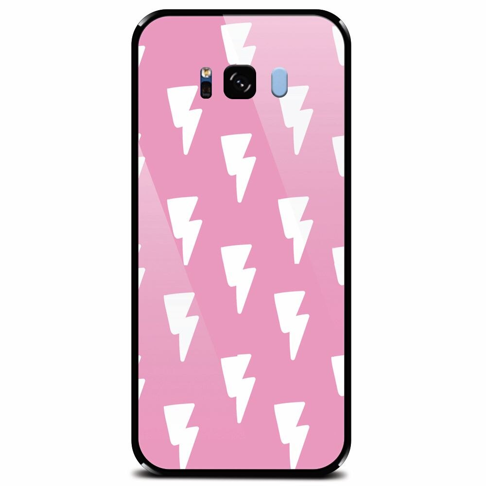 Husa din sticla securizata pentru Samsung Galaxy S8 Plus, Electric Pink