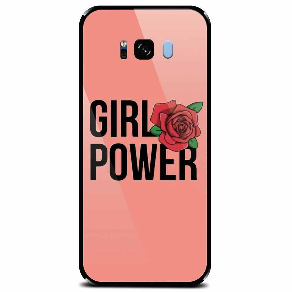 Husa din sticla securizata pentru Samsung Galaxy S8 Plus, Girl Power 2