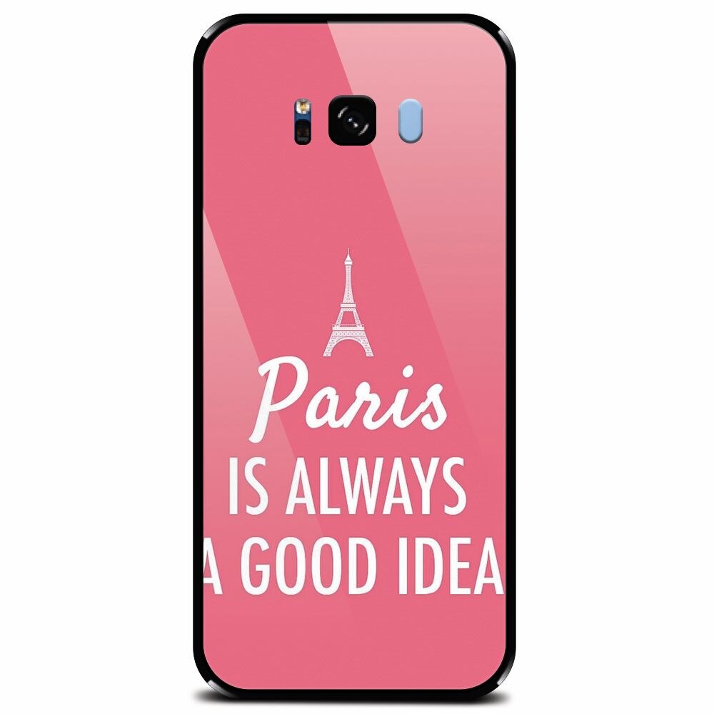 Husa din sticla securizata pentru Samsung Galaxy S8 Plus, Paris Is Always A Good Idea