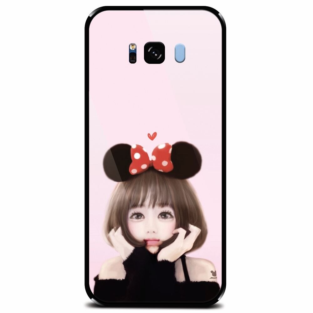 Husa din sticla securizata pentru Samsung Galaxy S8 Plus, Girly 002