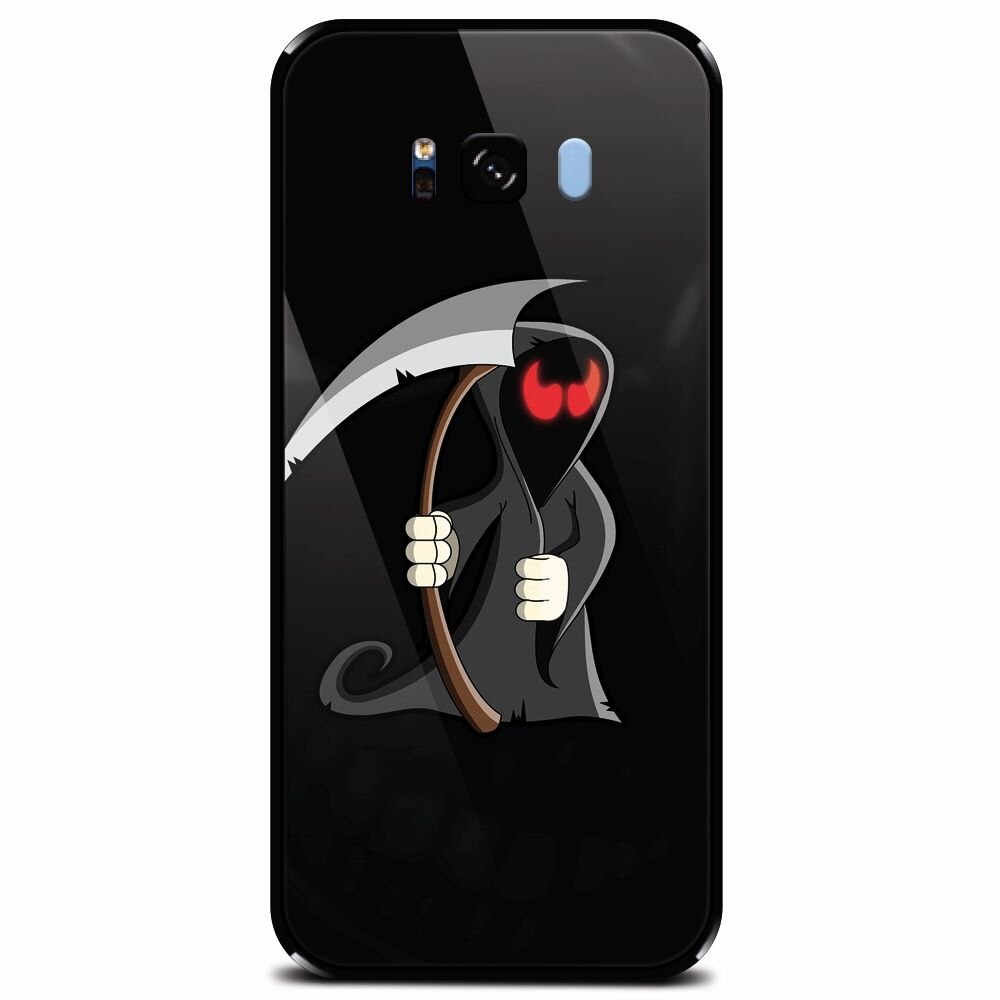 Husa din sticla securizata pentru Samsung Galaxy S8 Plus, Grim Reaper