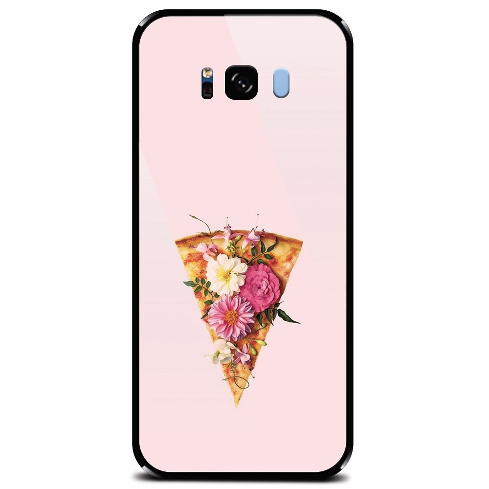 Husa din sticla securizata pentru Samsung Galaxy S8 Plus, Flower Pizza