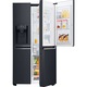 Side by side LG GSJ761MCUZ, 600 l, Clasa F, Full NoFrost, Door in Door, Dispenser apa, Compresor liniar Inverter, Smart Diagnosis, H 179 cm, Negru