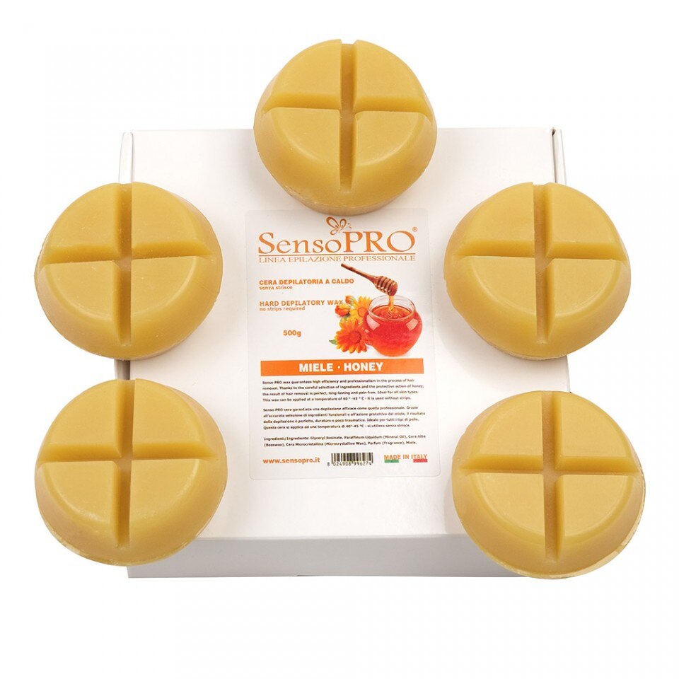 Ceara Epilat Elastica Refolosibila SensoPRO - Honey Hard Round Wax, 500g