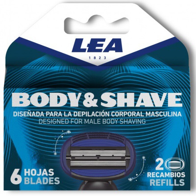Rezerve cu 6 lame pentru depilare masculina LEA BODY & SHAVE, 2buc