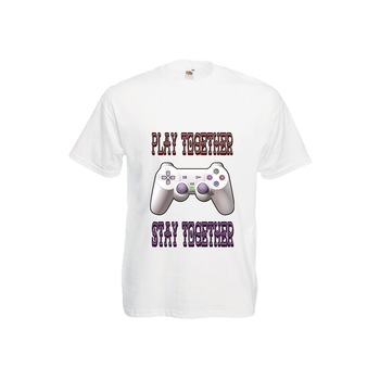 Tricou barbatesc personalizat Fruit of the loom Play together, stay together, 2XL Tricou barbatesc personalizat Fruit of the loom Play together, stay together, 2XL
