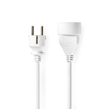 Cablu prelungitor 3m H05VV-F 3G1.5 IP20 alb Nedis Cablu prelungitor 3m H05VV-F 3G1.5 IP20 alb Nedis