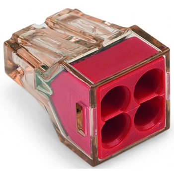 Clema WAGO, 100 bucati, 4 poli, 1,5 pana la 4mm, 32A, 400V Clema WAGO, 100 bucati, 4 poli, 1,5 pana la 4mm, 32A, 400V