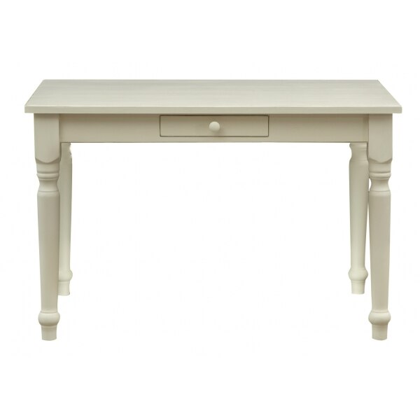 Masa fixa cu 1 sertar, alb antichizat, Mobila lemn masiv , TUSCAN FURNITURE, Lemn masiv, 120 x 80 x80 cm