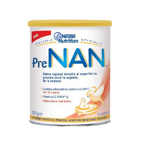 Lapte praf copii Nestle Pre Nan LC Pufa 400g