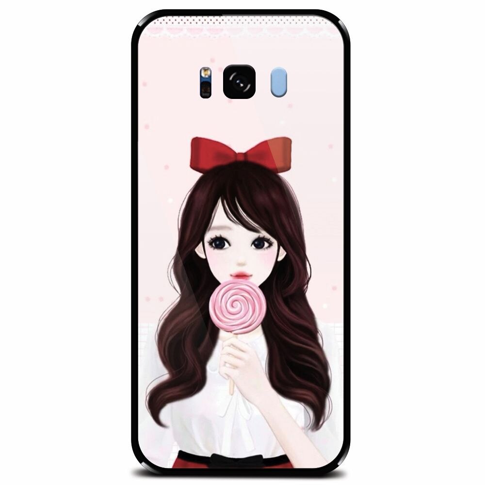 Husa din sticla securizata pentru Samsung Galaxy S8 Plus, Girly 001