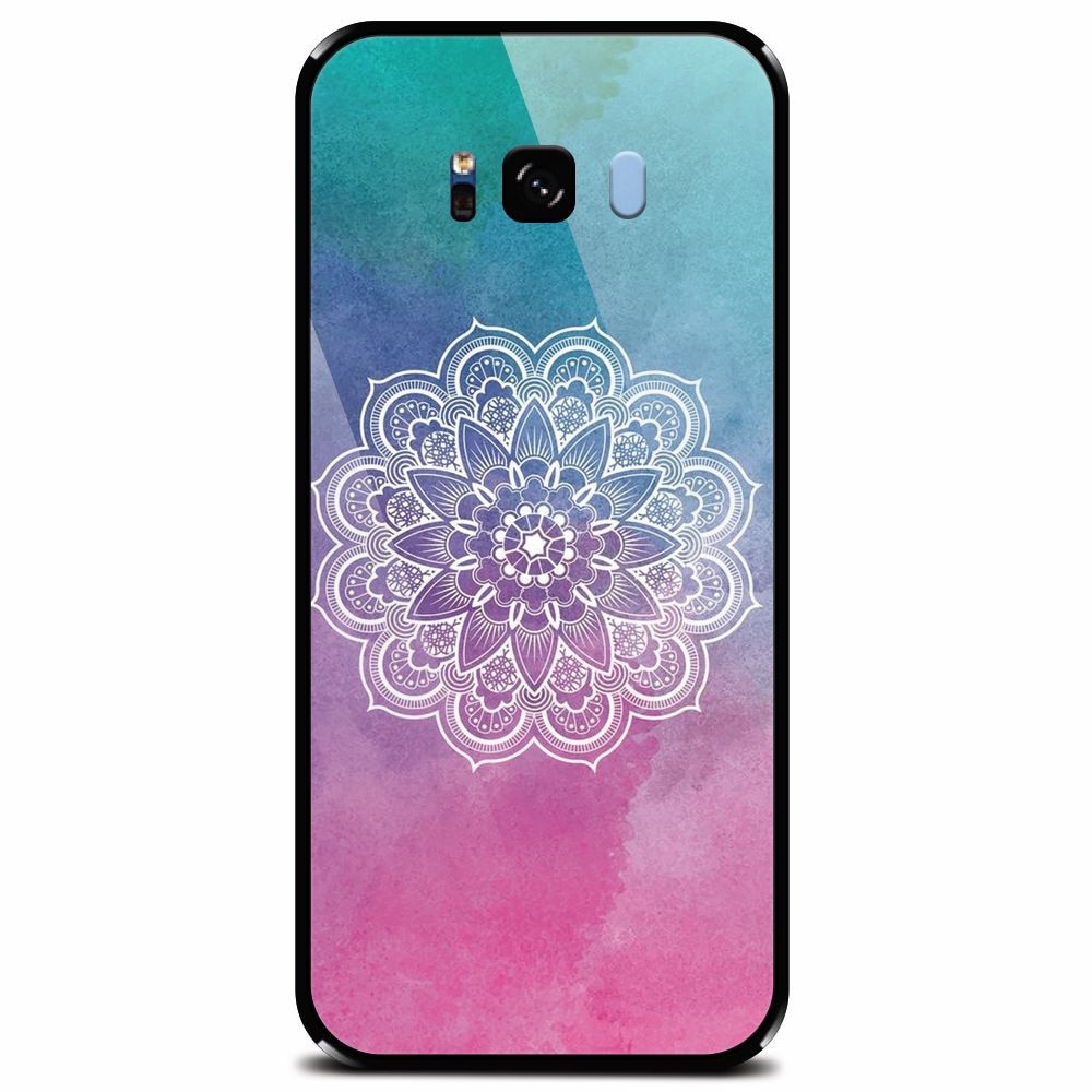 Husa din sticla securizata pentru Samsung Galaxy S8 Plus, Mandala