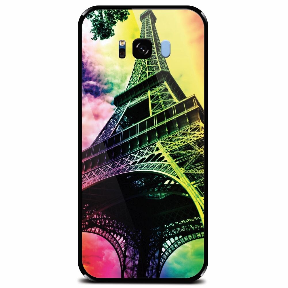 Husa din sticla securizata pentru Samsung Galaxy S8, Eiffel Tower 002