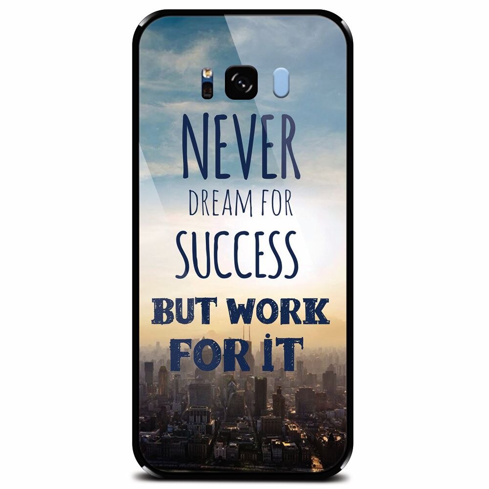 Husa din sticla securizata pentru Samsung Galaxy S8 Plus, Never Dream