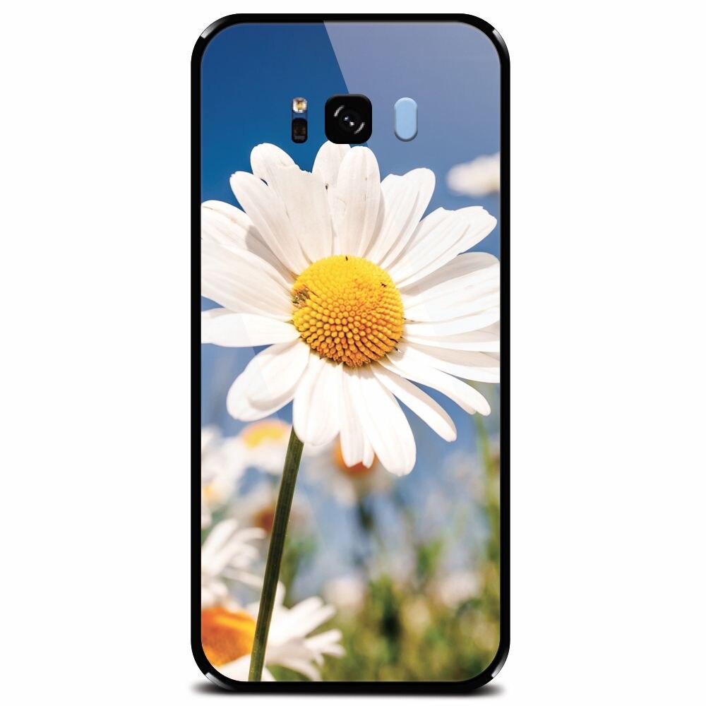 Husa din sticla securizata pentru Samsung Galaxy S8 Plus, Daisies Field Flowers