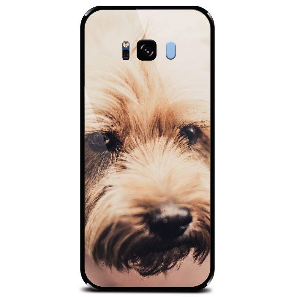 Husa din sticla securizata pentru Samsung Galaxy S8, Love Pup