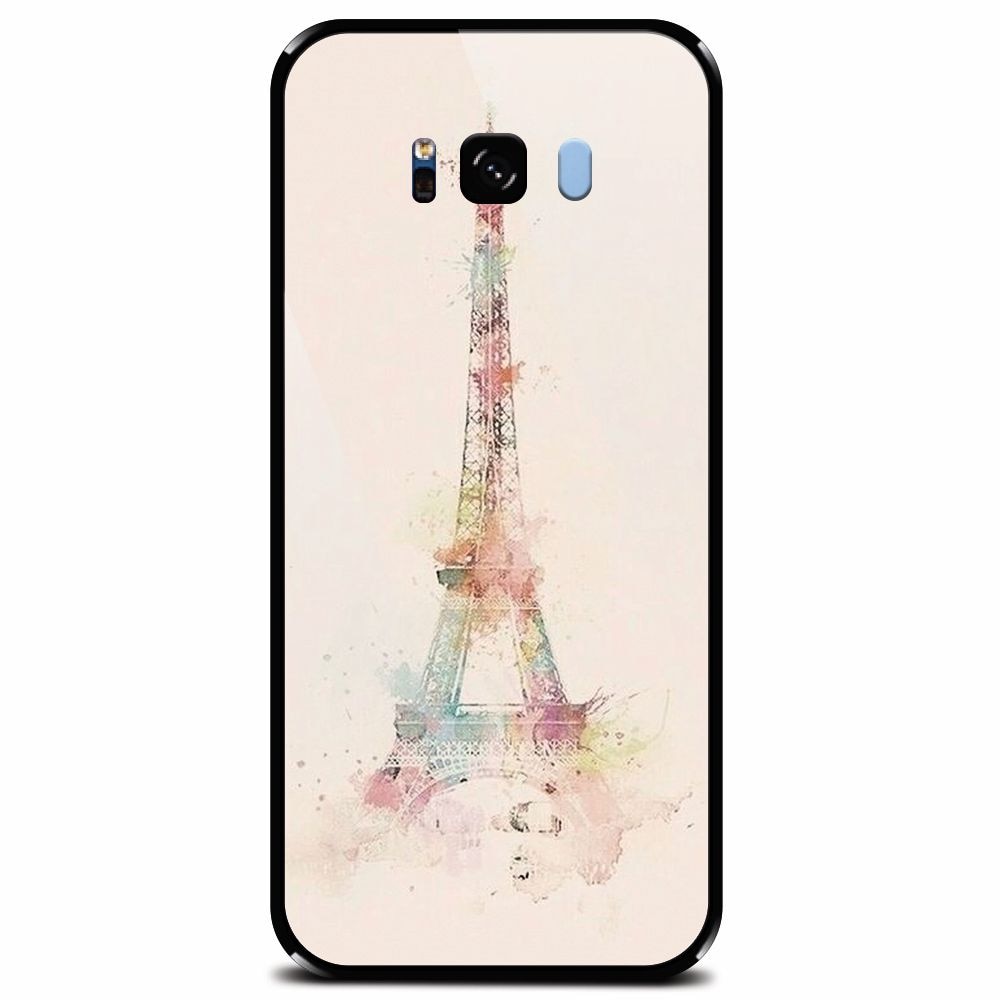 Husa din sticla securizata pentru Samsung Galaxy S8, Eiffel Tower 001