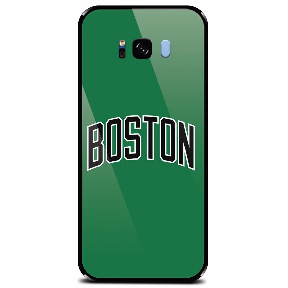 Husa din sticla securizata pentru Samsung Galaxy S8 Plus, NBA Boston Celtics