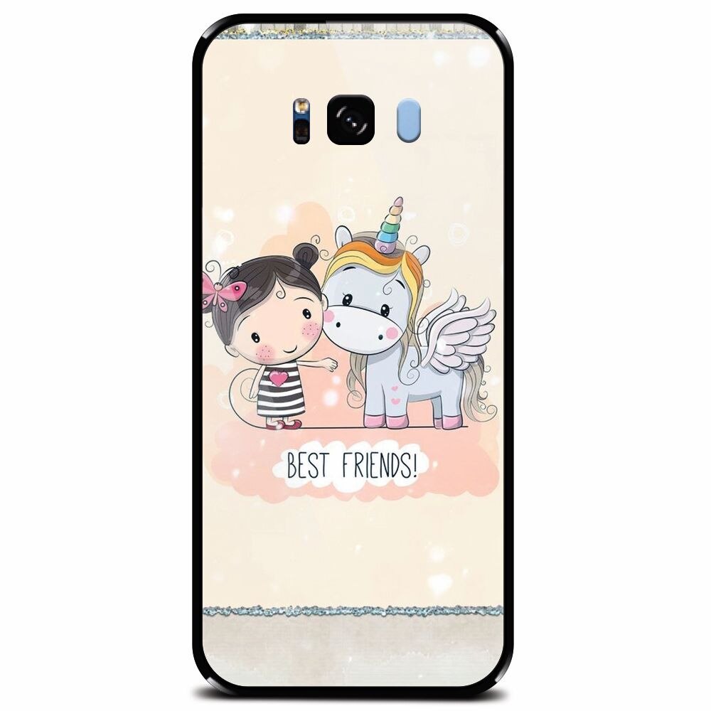 Husa din sticla securizata pentru Samsung Galaxy S8 Plus, Best Friends