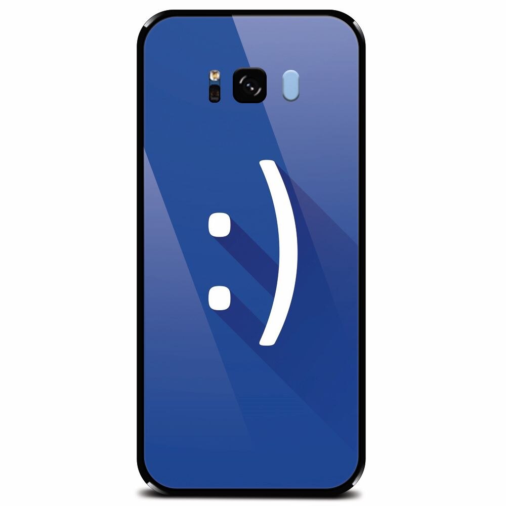 Husa din sticla securizata pentru Samsung Galaxy S8 Plus, Smile