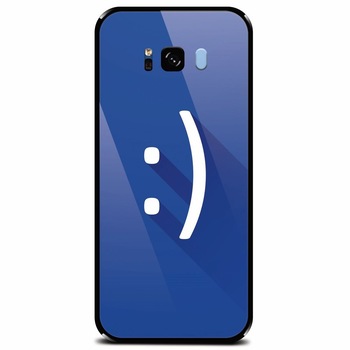Husa din sticla securizata pentru Samsung Galaxy S8 Plus, Smile Husa din sticla securizata pentru Samsung Galaxy S8 Plus, Smile