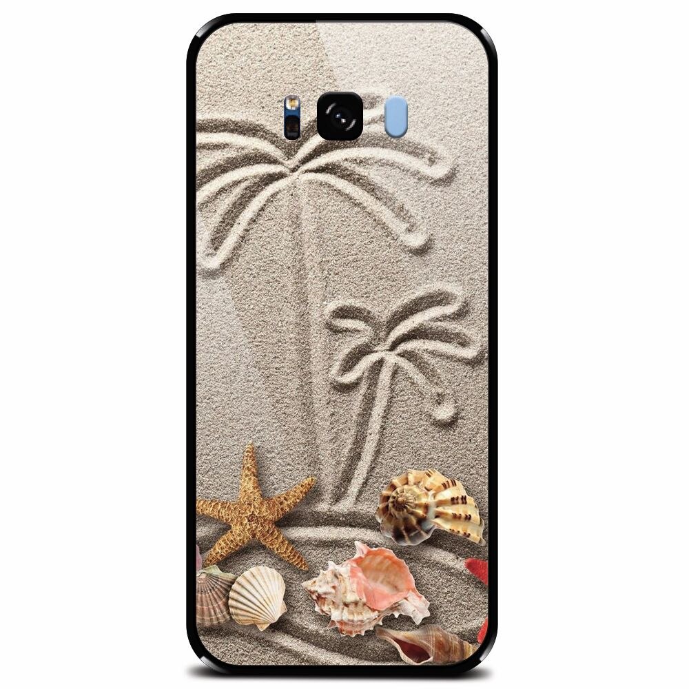 Husa din sticla securizata pentru Samsung Galaxy S8 Plus, Beach Sand