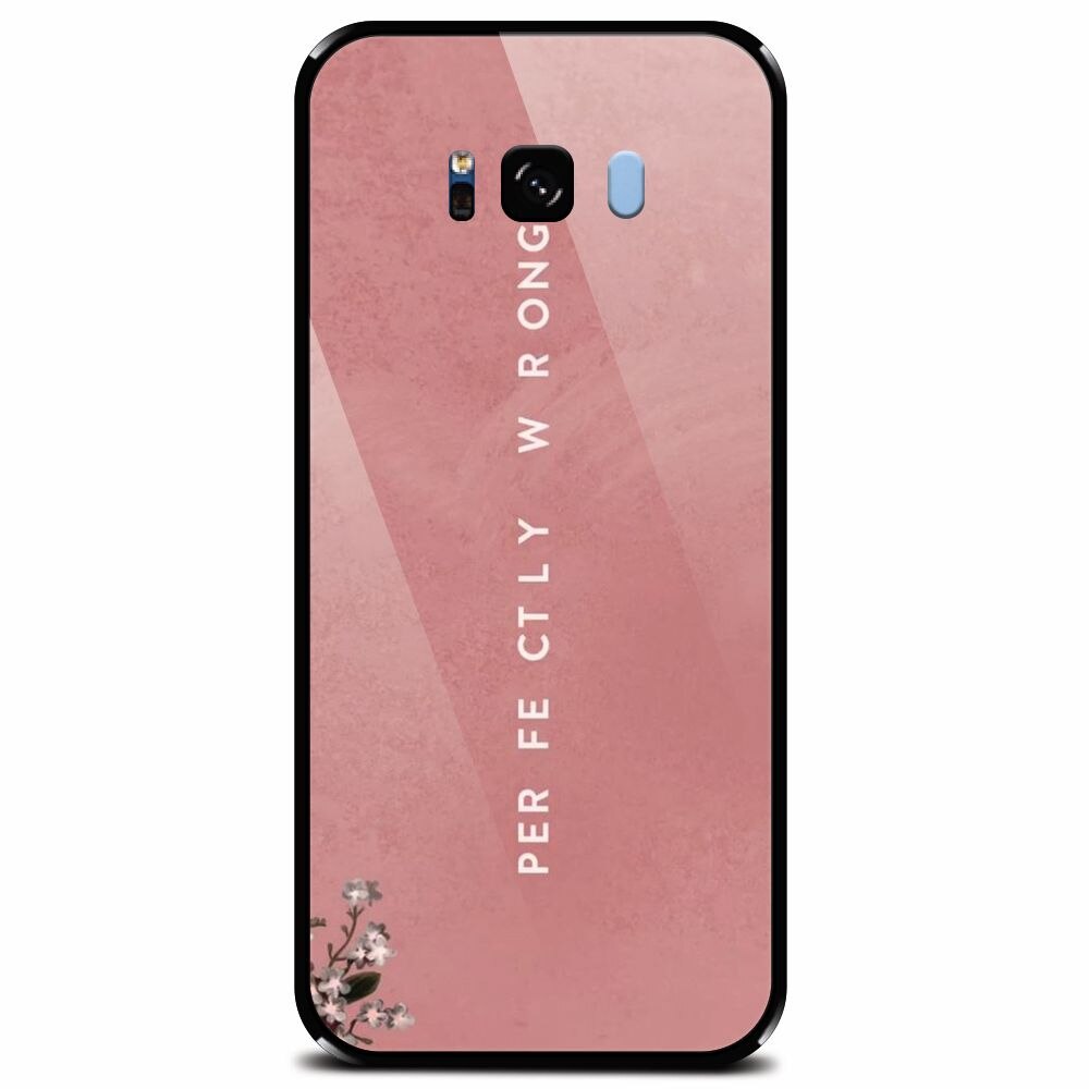 Husa din sticla securizata pentru Samsung Galaxy S8, Perfectly Wrong