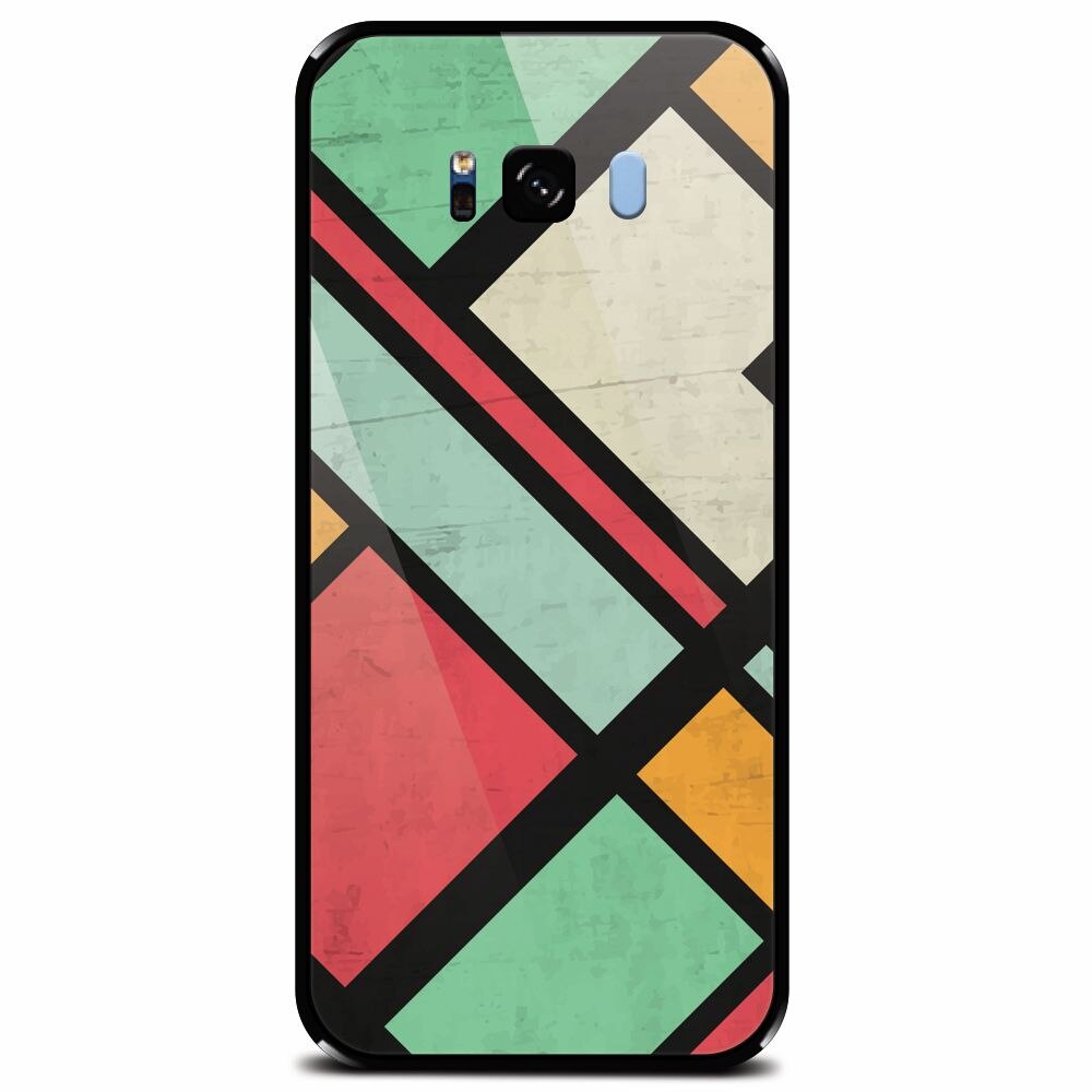 Husa din sticla securizata pentru Samsung Galaxy S8 Plus, Retro Grunge