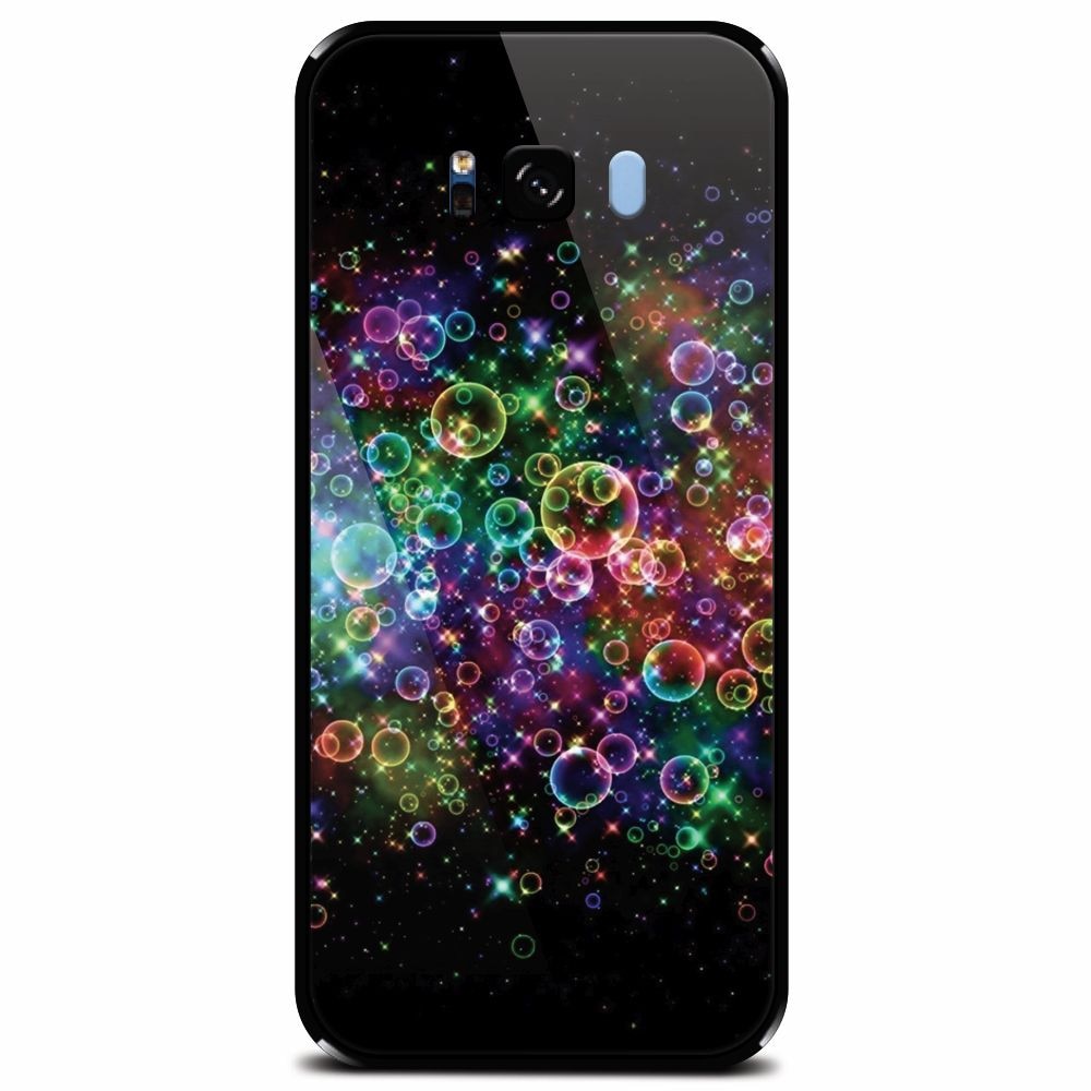 Husa din sticla securizata pentru Samsung Galaxy S8, Rainbow Colored Soap Bubbles