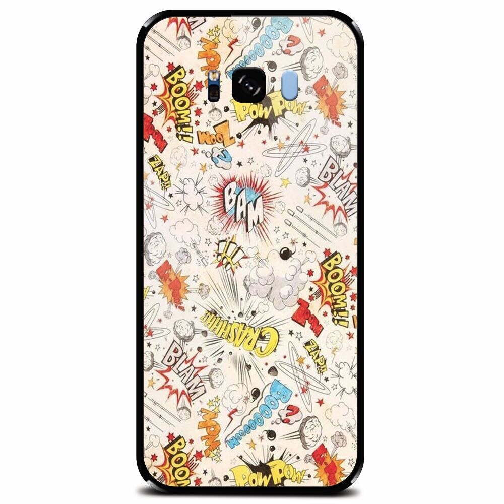 Husa din sticla securizata pentru Samsung Galaxy S8 Plus, Vintage Comic