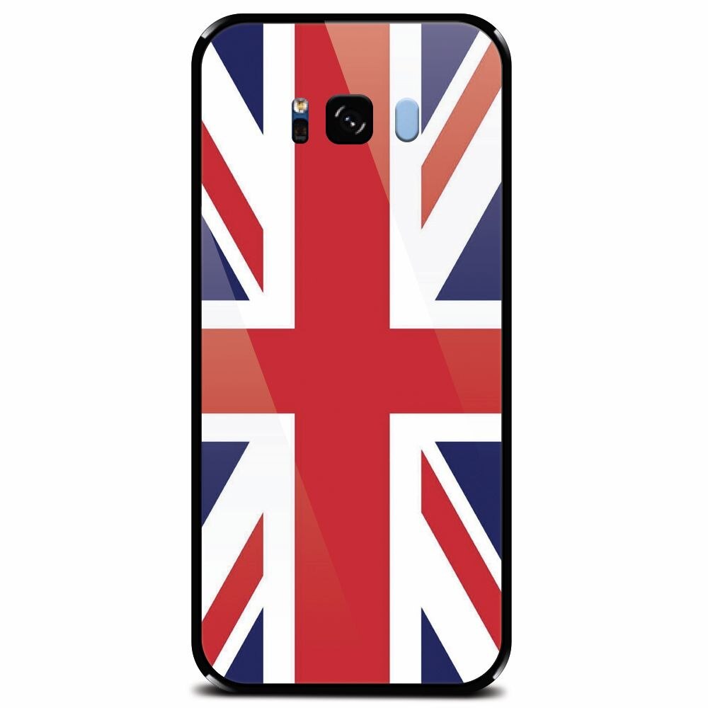 Husa din sticla securizata pentru Samsung Galaxy S8 Plus, UK Flag Illustration
