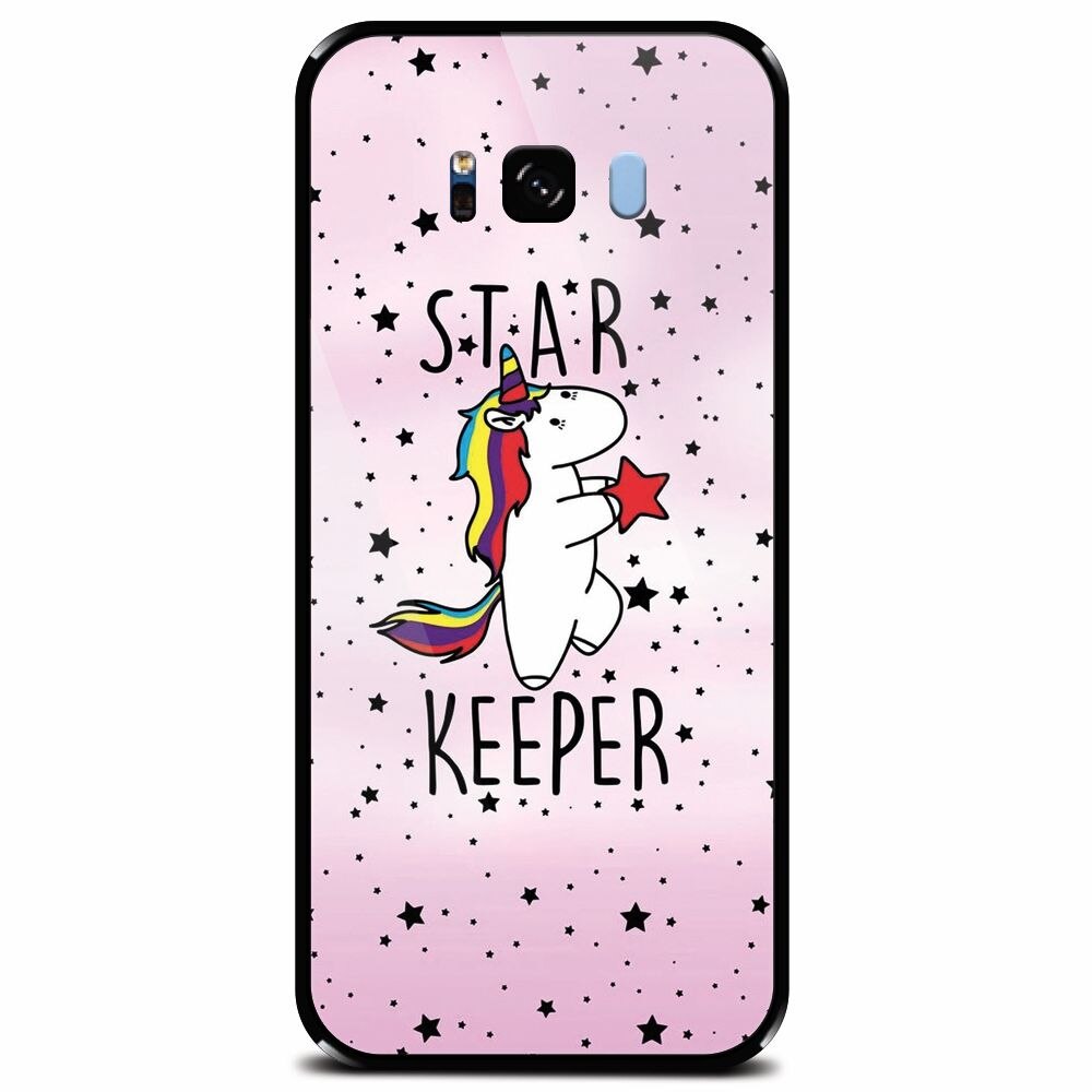 Husa din sticla securizata pentru Samsung Galaxy S8, Unicorn Star Keeper