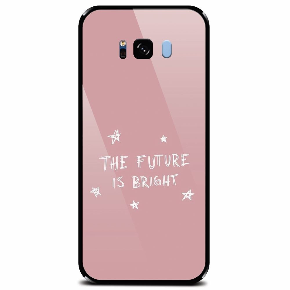Husa din sticla securizata pentru Samsung Galaxy S8 Plus, The Future Is Bright