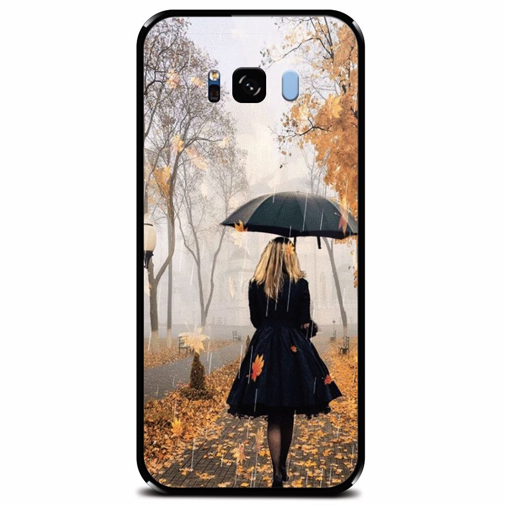 Husa din sticla securizata pentru Samsung Galaxy S8 Plus, Autum