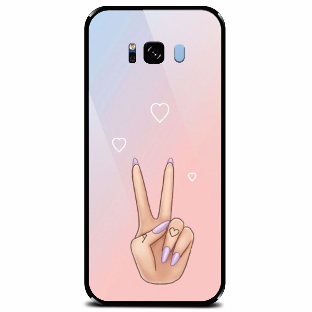 Husa din sticla securizata pentru Samsung Galaxy S8, Victory Love