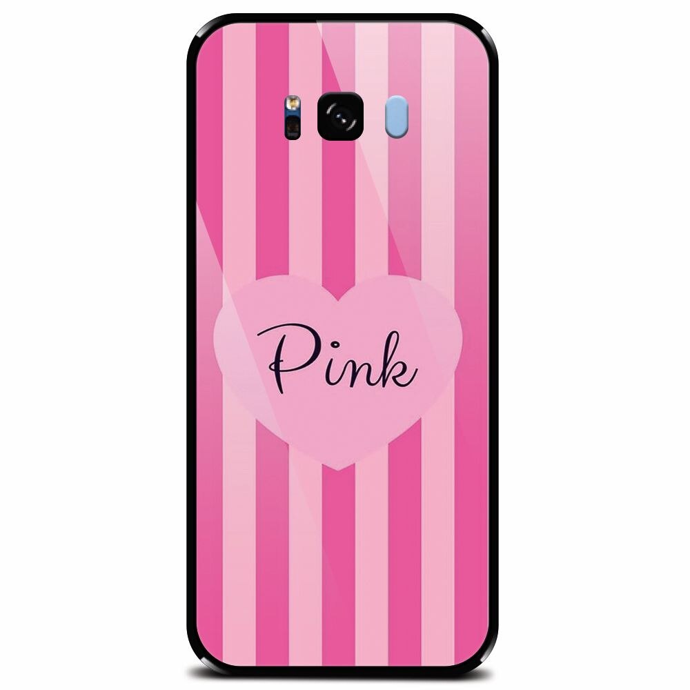 Husa din sticla securizata pentru Samsung Galaxy S8 Plus, Pink