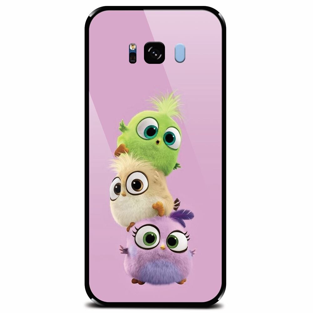 Husa din sticla securizata pentru Samsung Galaxy S8 Plus, Baby Birds