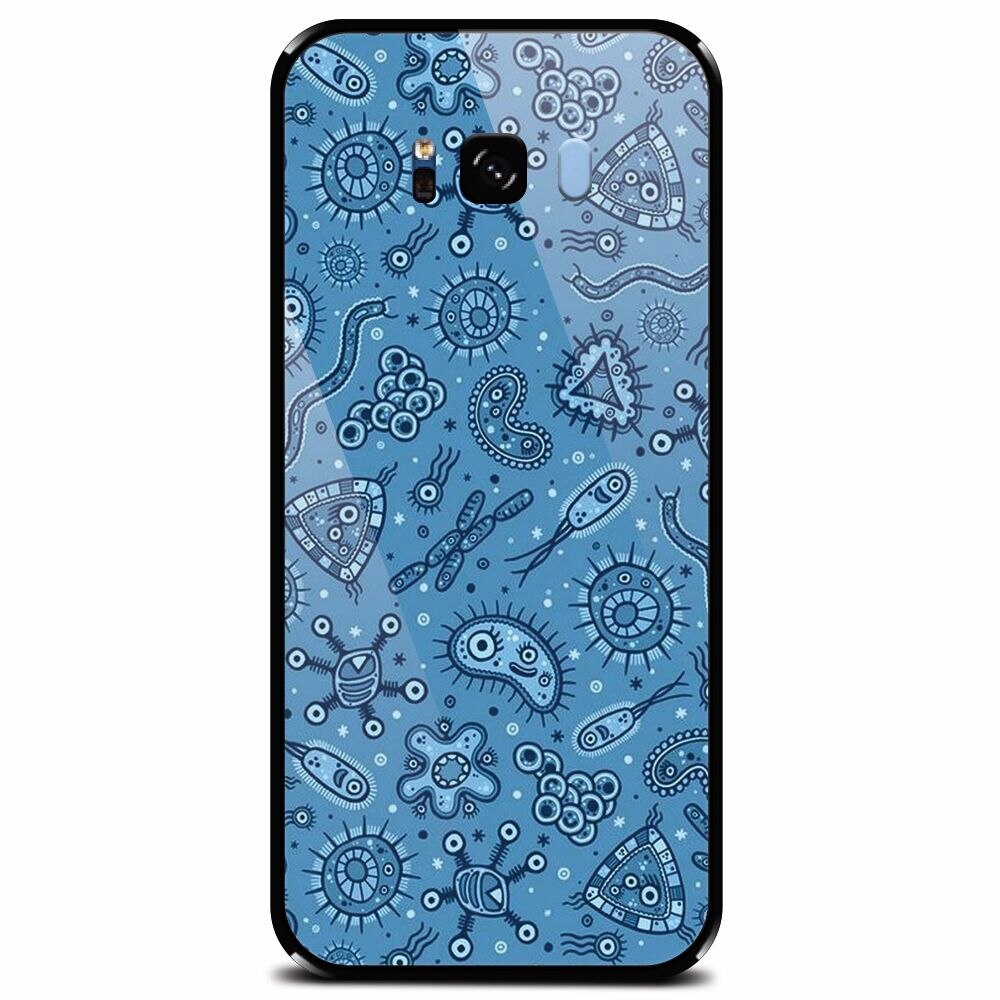 Husa din sticla securizata pentru Samsung Galaxy S8 Plus, Bacteria